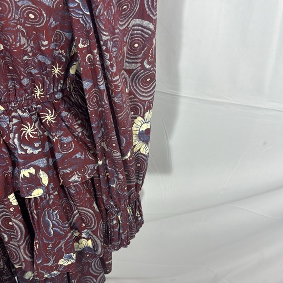 Ulla Johnson Lola Floral Tiered Minidress Heliotrope - Size 6 - Picture 5 of 11